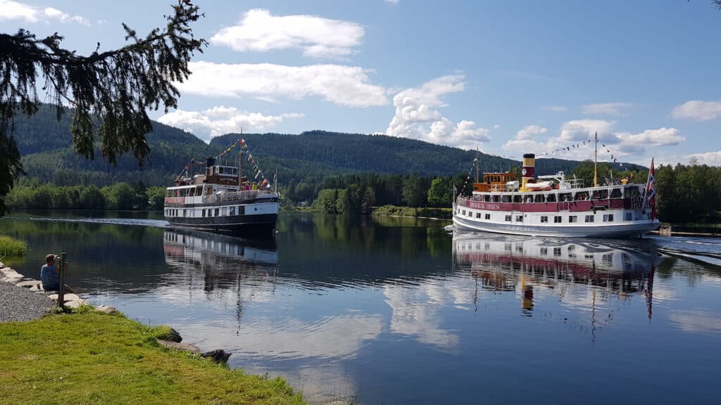 Kanalbåter i Telemarkskanalen.