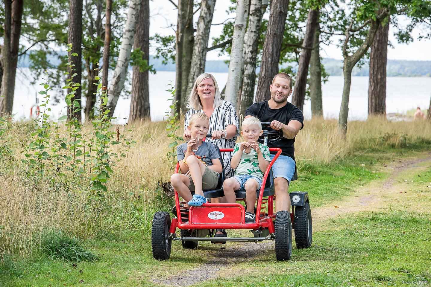 Campingplass ved innsjø i Mariestad, Sverige