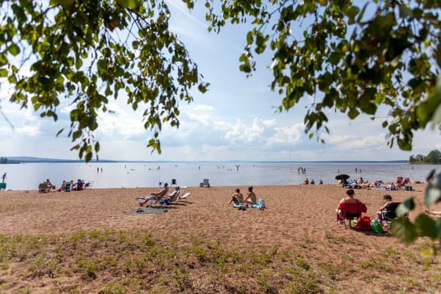 Siljan strand ved Siljansbadet Rättvik