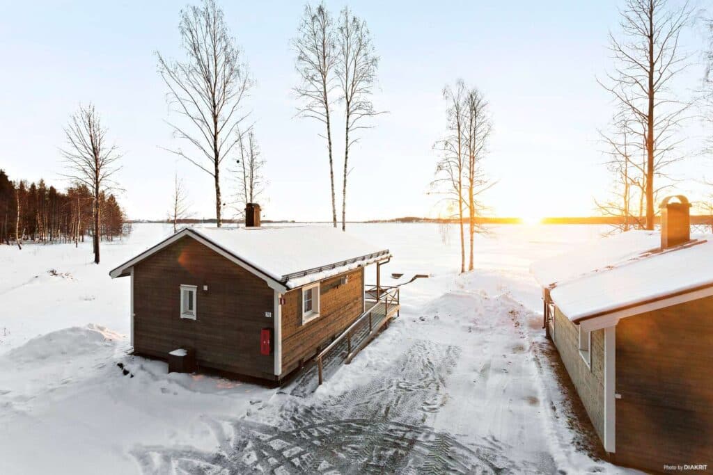 Stuga på First Camp Arcus - Luleå vinter