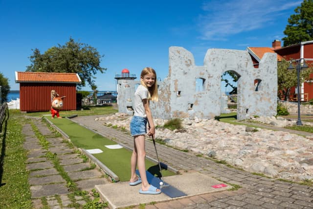 Minigolf på campingen i Gränna