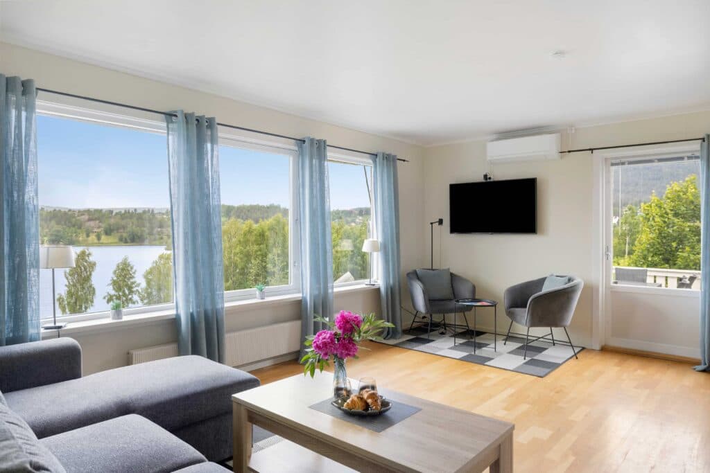 Utsikten - stuga i norsjö - vardagsrum