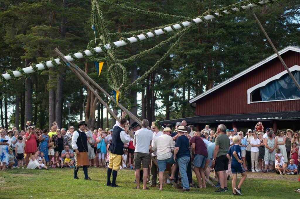 Midsommar på camping i Dalarna