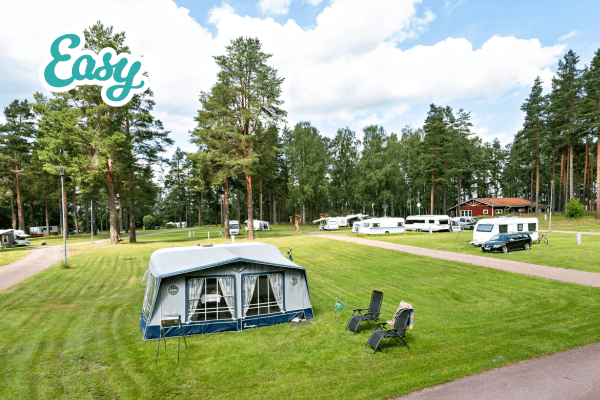 Familievennlig campingplass i Borlänge, Sverige