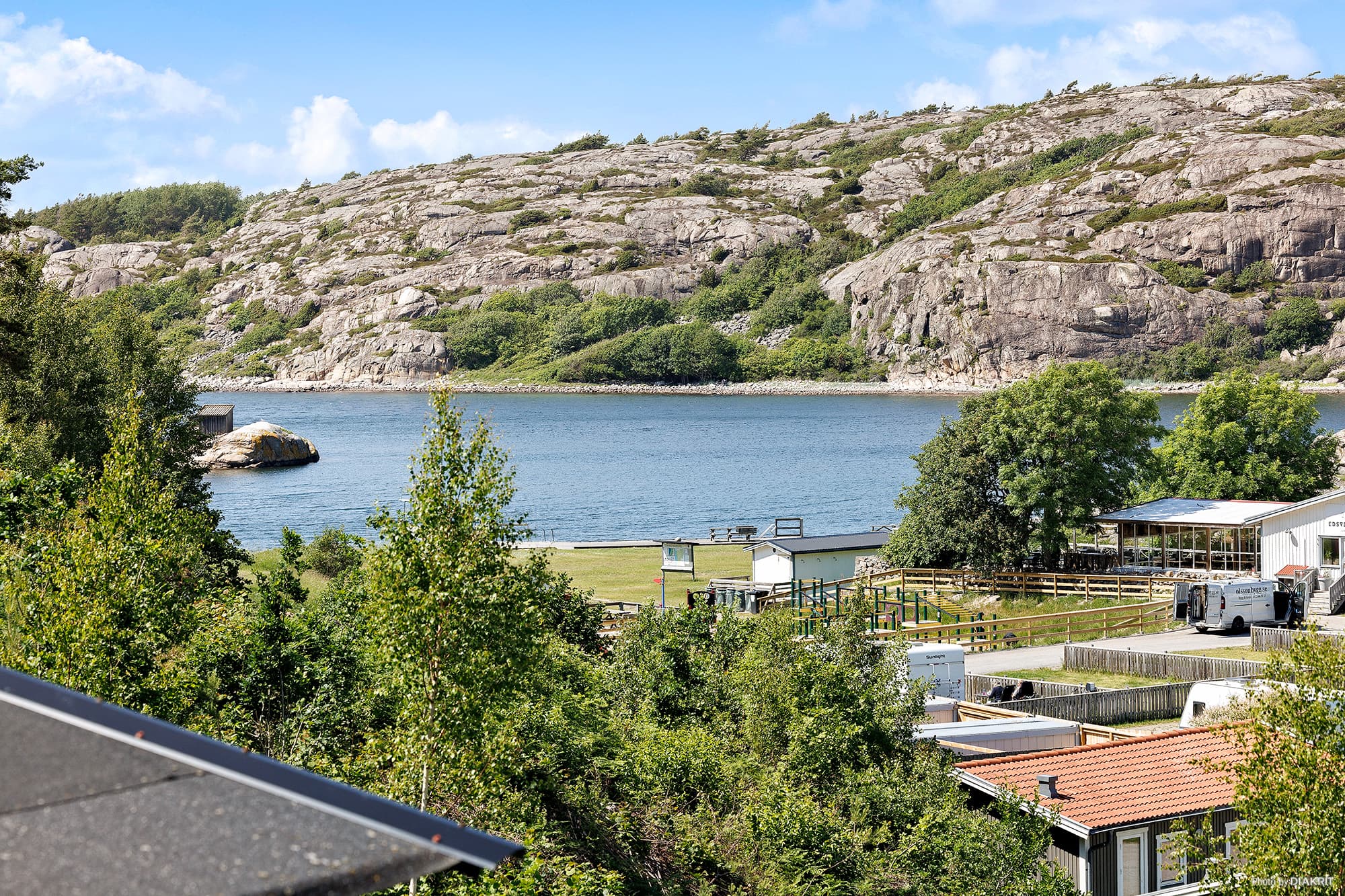 Campingplass i Sverige ved kysten i Grebbestad