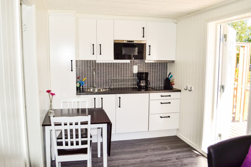 Kök i stuga Skanslänga på Haganäset.