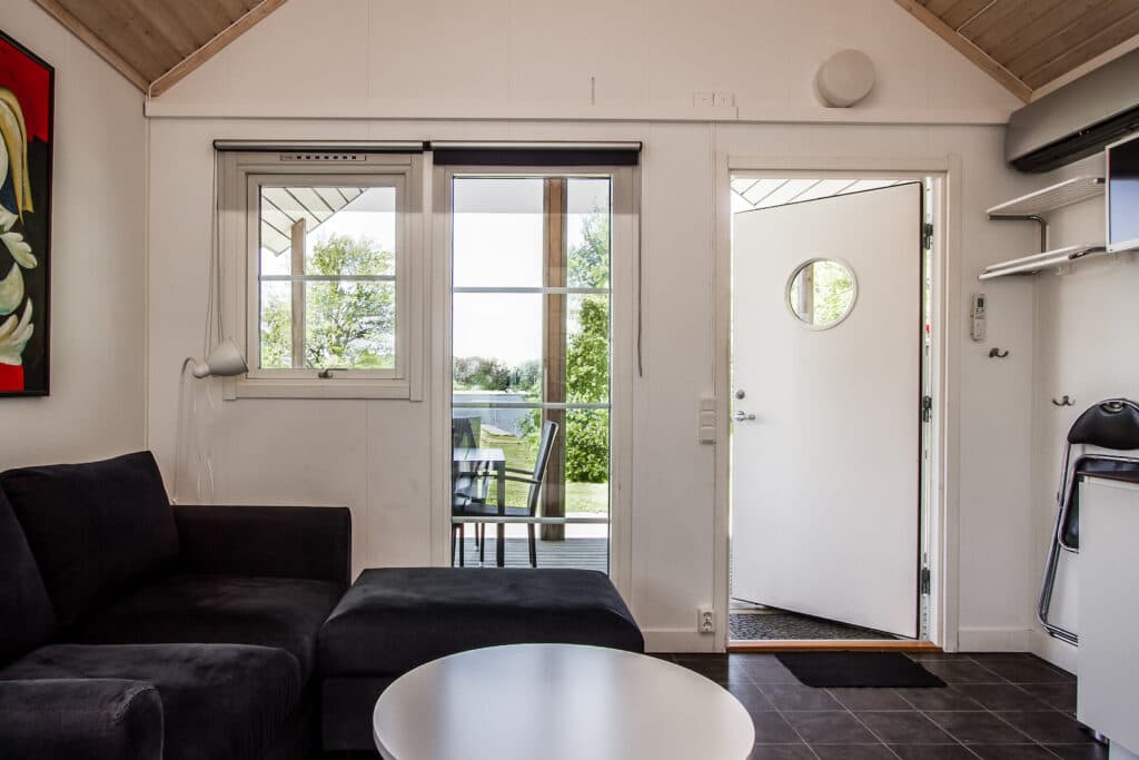 Vardagsrum för Picazzostuga på Herrgårdsliv i Värmland.