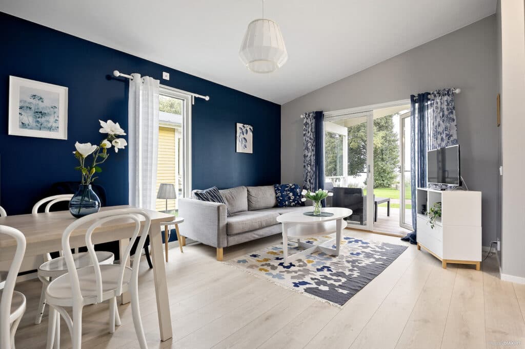 Vardagsrum för Hagebystuga Plus, en stuga på Vadstena